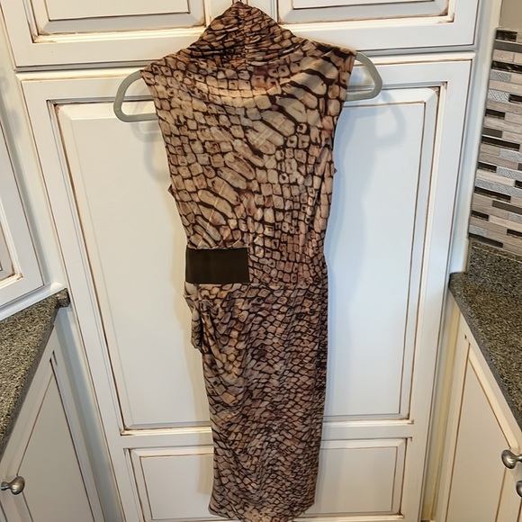 All Saints Cancity Python Print Silk Dress SZ 6 - Picture 11 of 11